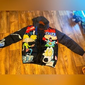 Members Only- Nickelodeon Puffer Coat w/ Hoodie SZ M (unisex)